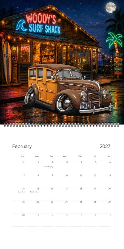 2027 Woodie Neon Calendar 2G1933-CA