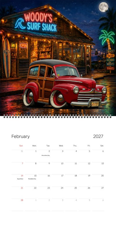2027 Woodie Neon Calendar 2N2427-CA