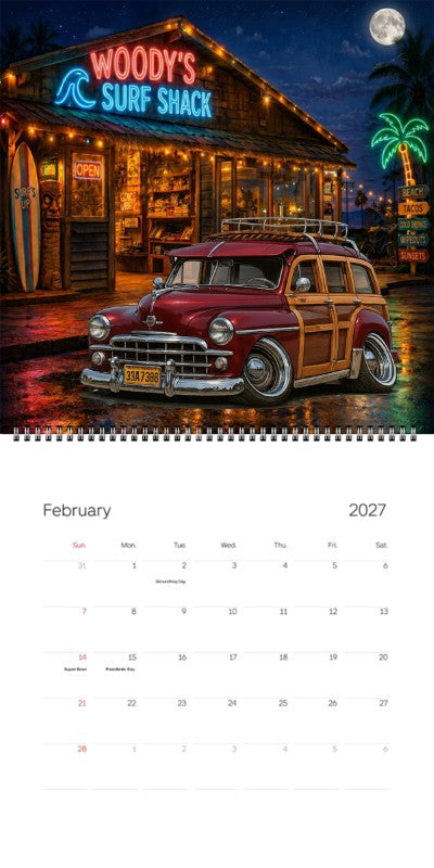 2027 Woodie Neon Calendar 33A7398-CA