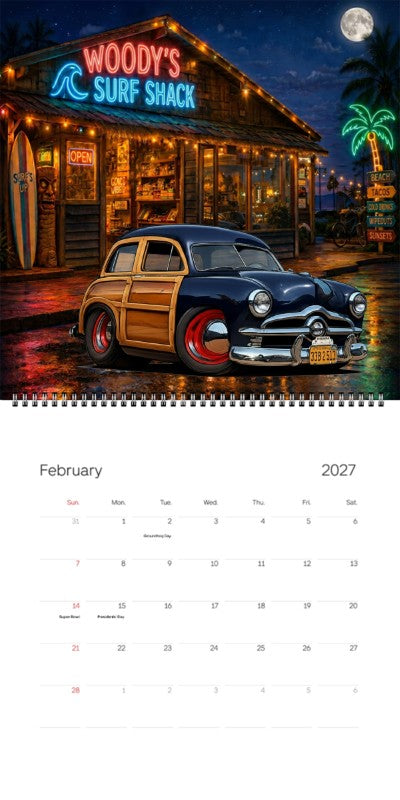 2027 Woodie Neon Calendar 33B2513-CA