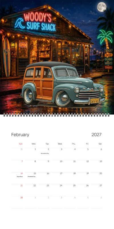 2027 Woodie Neon Calendar 34B165-CA