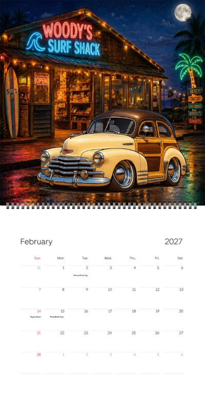 2027 Woodie Neon Calendar 38A9772-CA
