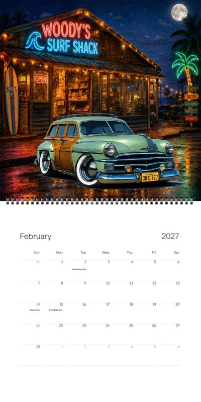 2027 Woodie Neon Calendar 38C727-CA