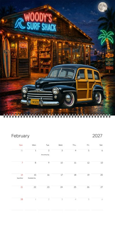 2027 Woodie Neon Calendar 39B6838-CA