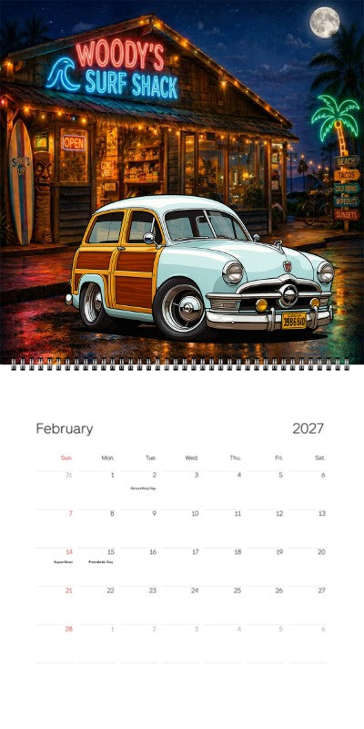 2027 Woodie Neon Calendar 39B6840-CA