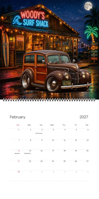 2027 Woodie Neon Calendar 3G2388-CA
