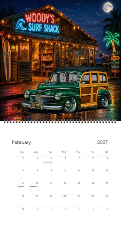 2027 Woodie Neon Calendar 3N7373-CA