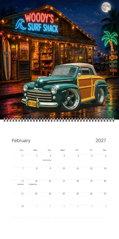 2027 Woodie Neon Calendar 3Y1050-CA