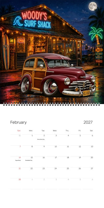 2027 Woodie Neon Calendar 41J992-CA