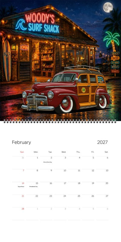 2027 Woodie Neon Calendar 42F777-CA