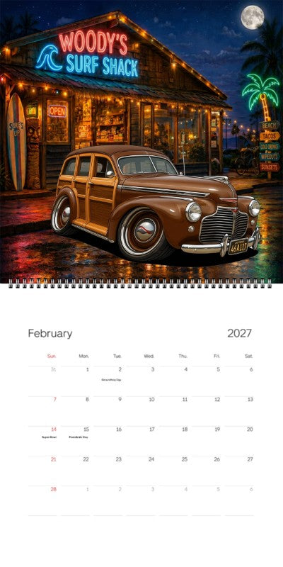 2027 Woodie Neon Calendar 46A117-CA