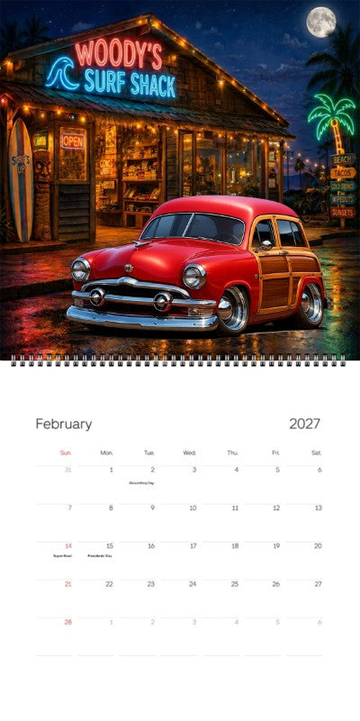 2027 Woodie Neon Calendar 48G714-CA