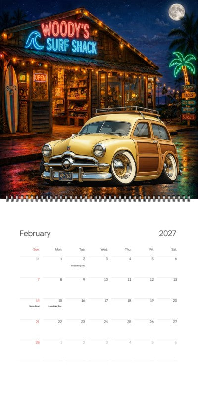 2027 Woodie Neon Calendar 49763-OR