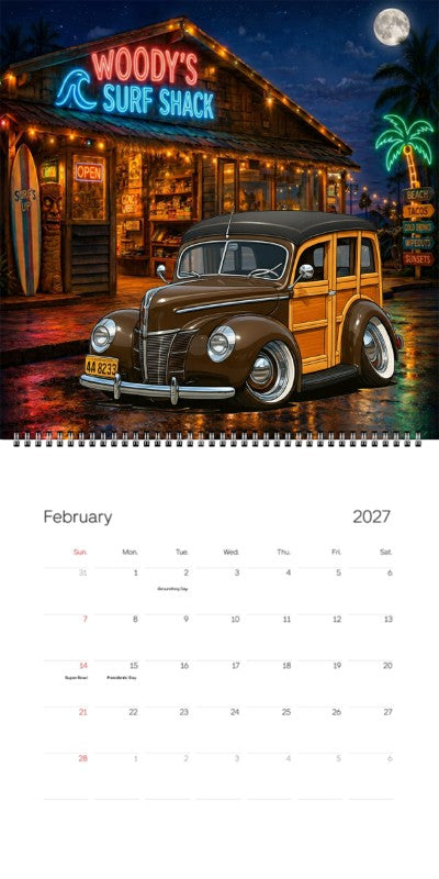 2027 Woodie Neon Calendar 4A8233-CA