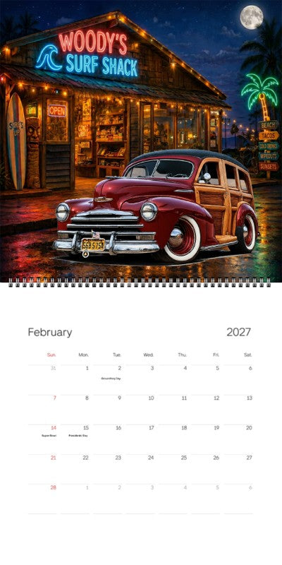 2027 Woodie Neon Calendar 56B5754-CA