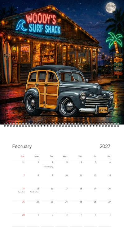 2027 Woodie Neon Calendar 60M336-CA