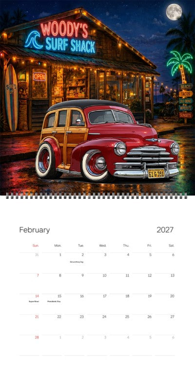 2027 Woodie Neon Calendar 61G391-CA