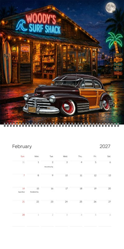 2027 Woodie Neon Calendar 61L519-CA