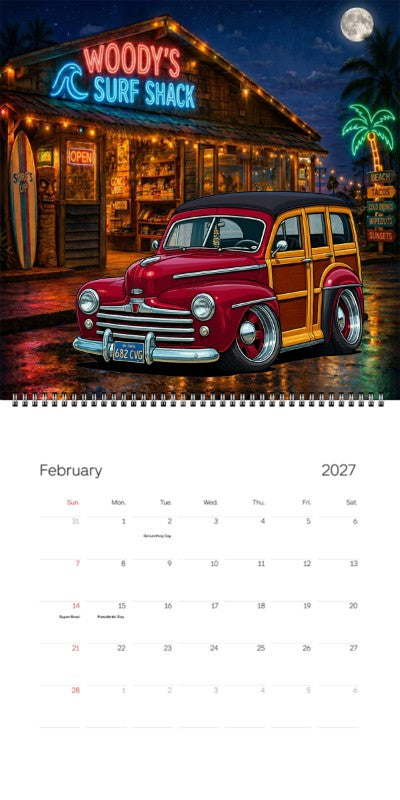 2027 Woodie Neon Calendar 682CVG-CA