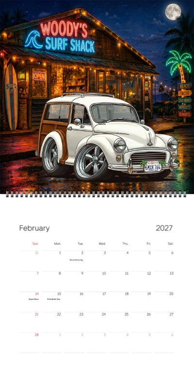 2027 Woodie Neon Calendar 6MXK764-CA