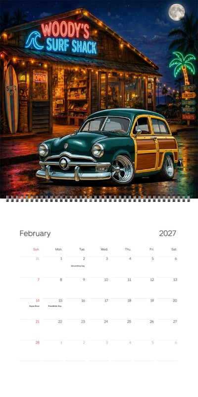 2027 Woodie Neon Calendar 78F241-CA
