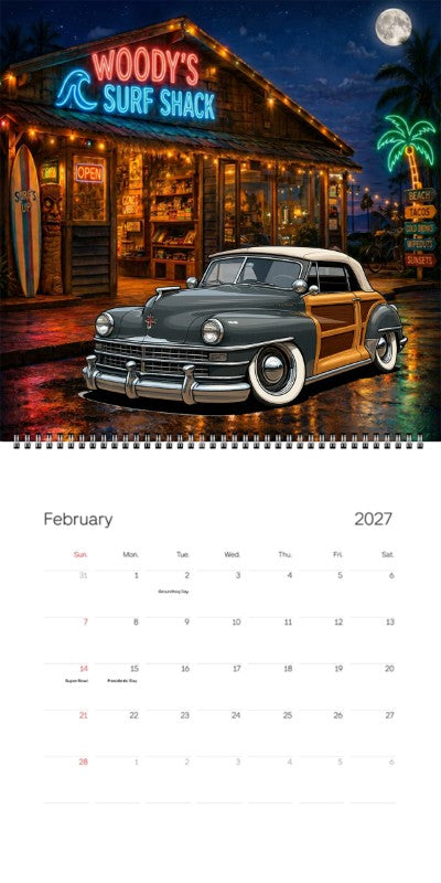 2027 Woodie Neon Calendar 80A4323-CA