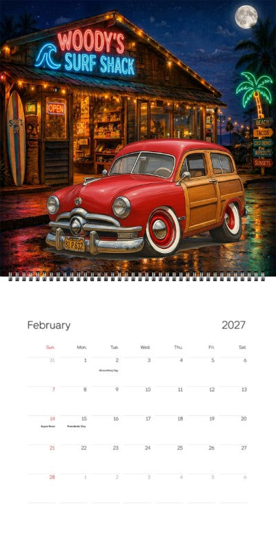 2027 Woodie Neon Calendar 81P632-CA