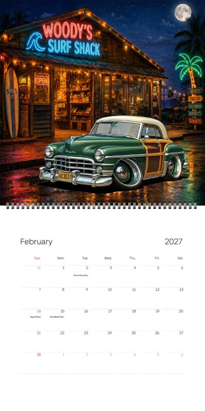 2027 Woodie Neon Calendar 8X3007-CA