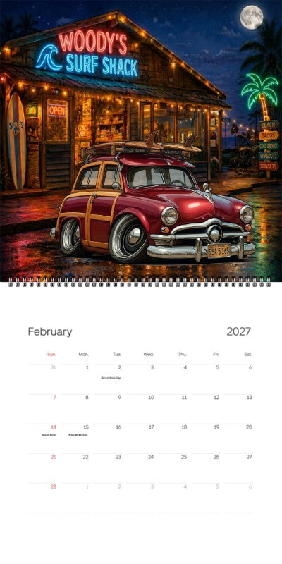 2027 Woodie Neon Calendar 95A5165-CA