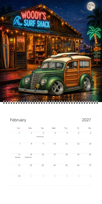 2027 Woodie Neon Calendar 9NXA531-CA
