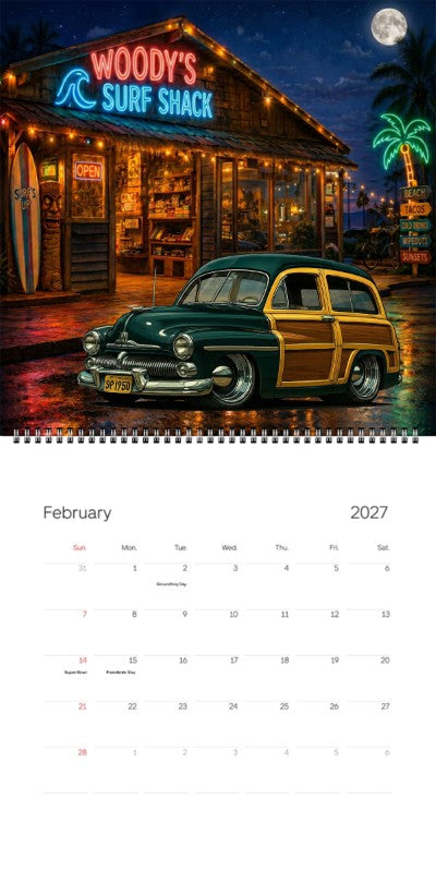 2027 Woodie Neon Calendar 9P1950-CA