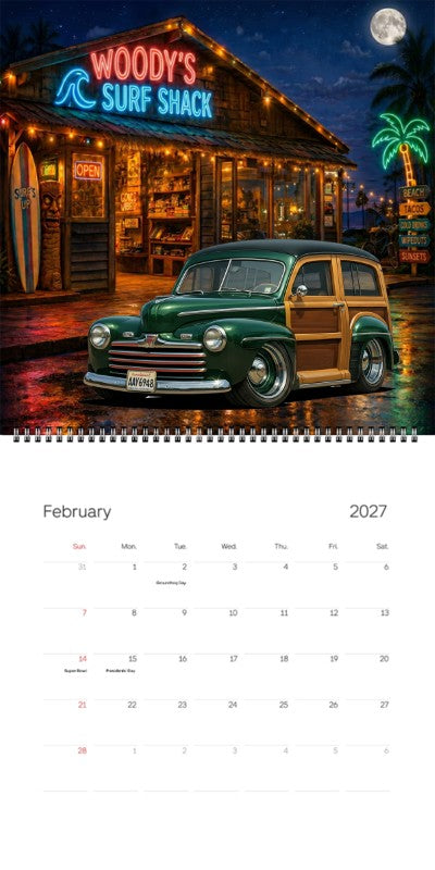 2027 Woodie Neon Calendar AAY6948-WA