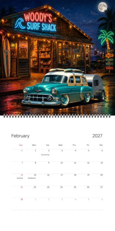 2027 Woodie Neon Calendar B31876-CO