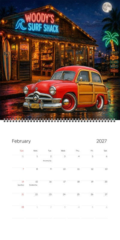 2027 Woodie Neon Calendar BJP532-CA