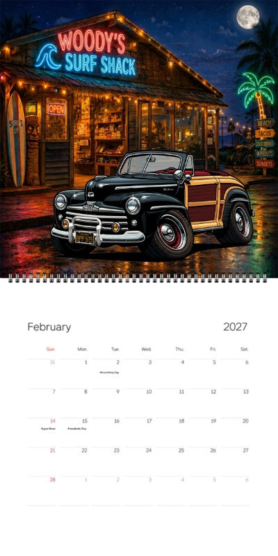 2027 Woodie Neon Calendar BPP575-CA