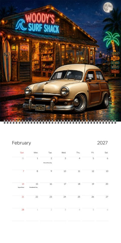 2027 Woodie Neon Calendar CEN477-CA