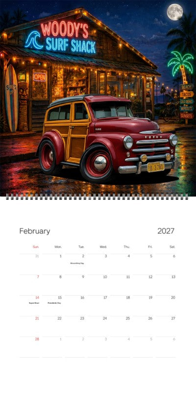 2027 Woodie Neon Calendar DG3781-CA