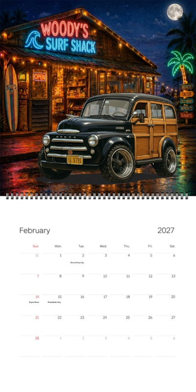 2027 Woodie Neon Calendar DG3791-CA