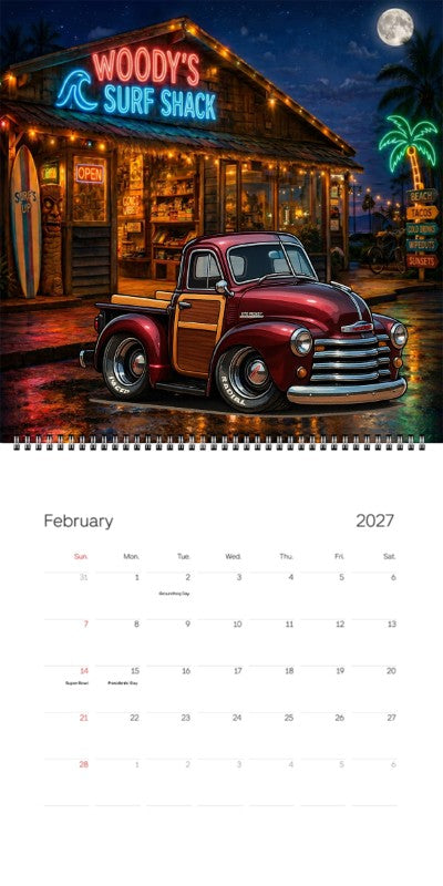 2027 Woodie Neon Calendar F21198-CA
