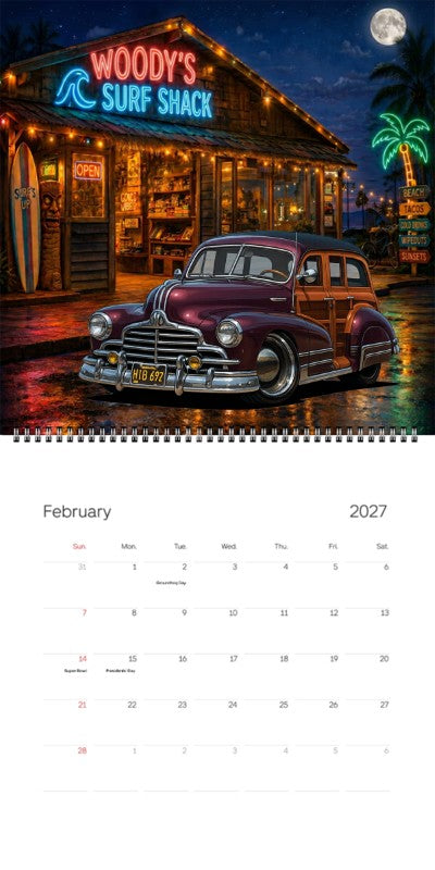 2027 Woodie Neon Calendar HIB692-CA