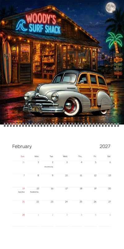 2027 Woodie Neon Calendar HRD364-CA