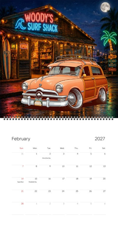 2027 Woodie Neon Calendar HV1950-CA