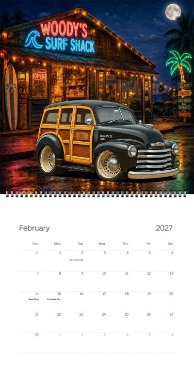 2027 Woodie Neon Calendar HV297T-CA