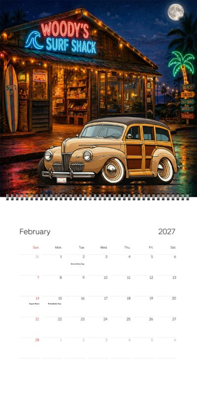 2027 Woodie Neon Calendar HV3062-CA