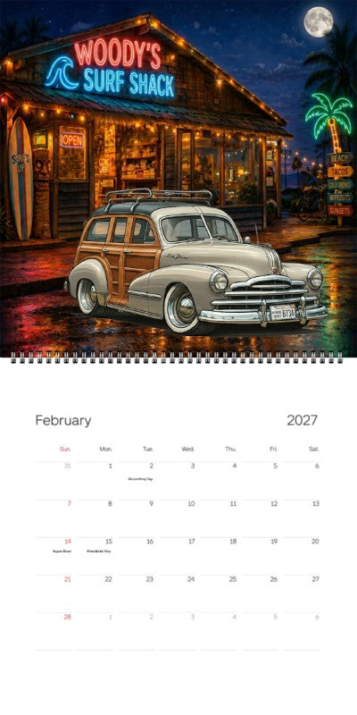 2027 Woodie Neon Calendar HVB734-CA