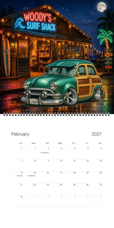 2027 Woodie Neon Calendar IGTAWDY-CA