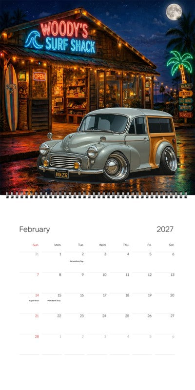 2027 Woodie Neon Calendar IKN232-CA