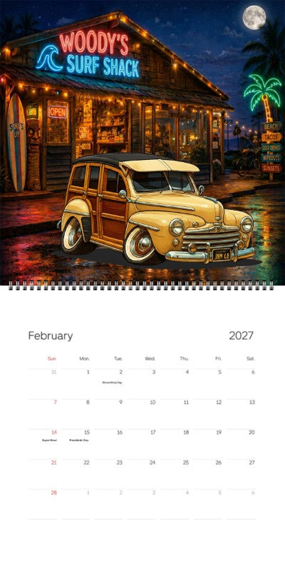 2027 Woodie Neon Calendar JNM48-CA