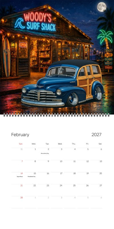 2027 Woodie Neon Calendar LOZ779-CA