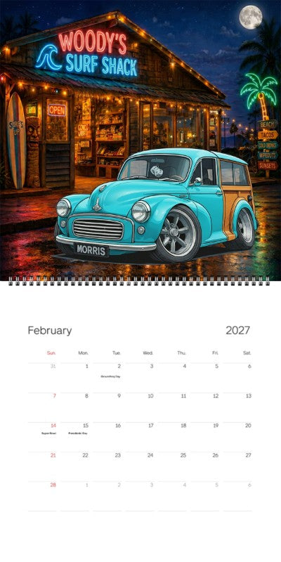 2027 Woodie Neon Calendar MYMORIS-CA